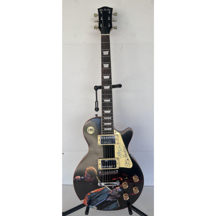 The Eagles Don Henley & Glenn Frey  one of a kind les paul (full size) electric guitar signed with proof.