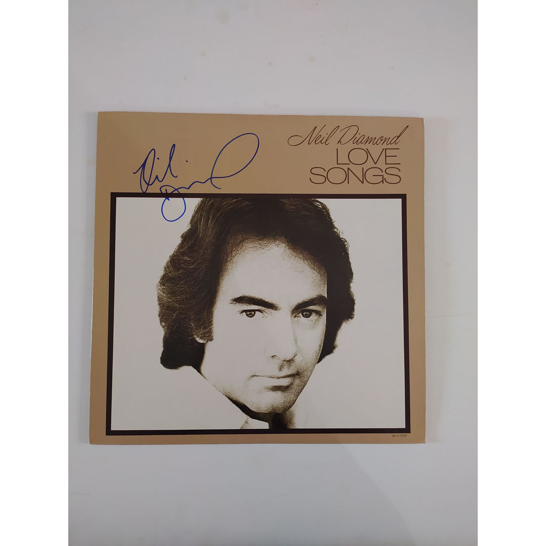 Neil Diamond Love Songs LP signed with proof