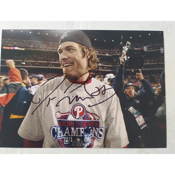 Jayson Werth, Philadelphia, Phillies, 2008, World Series, Champions, 5x7 photos, signed, with proof