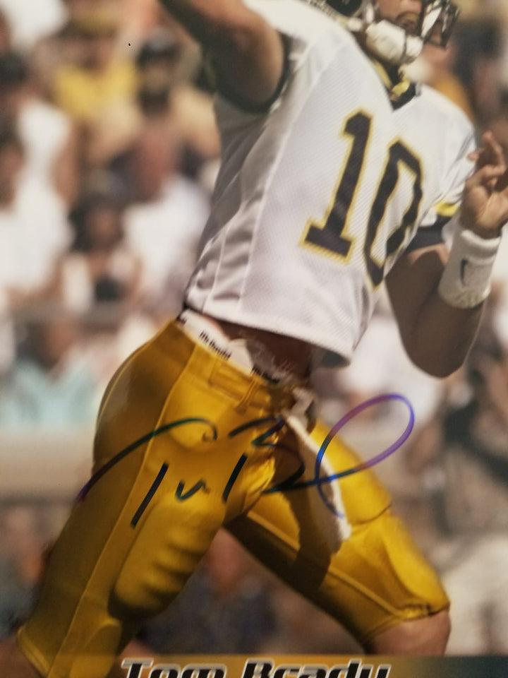 Tom Brady University of Michigan 8x10 signed with proof