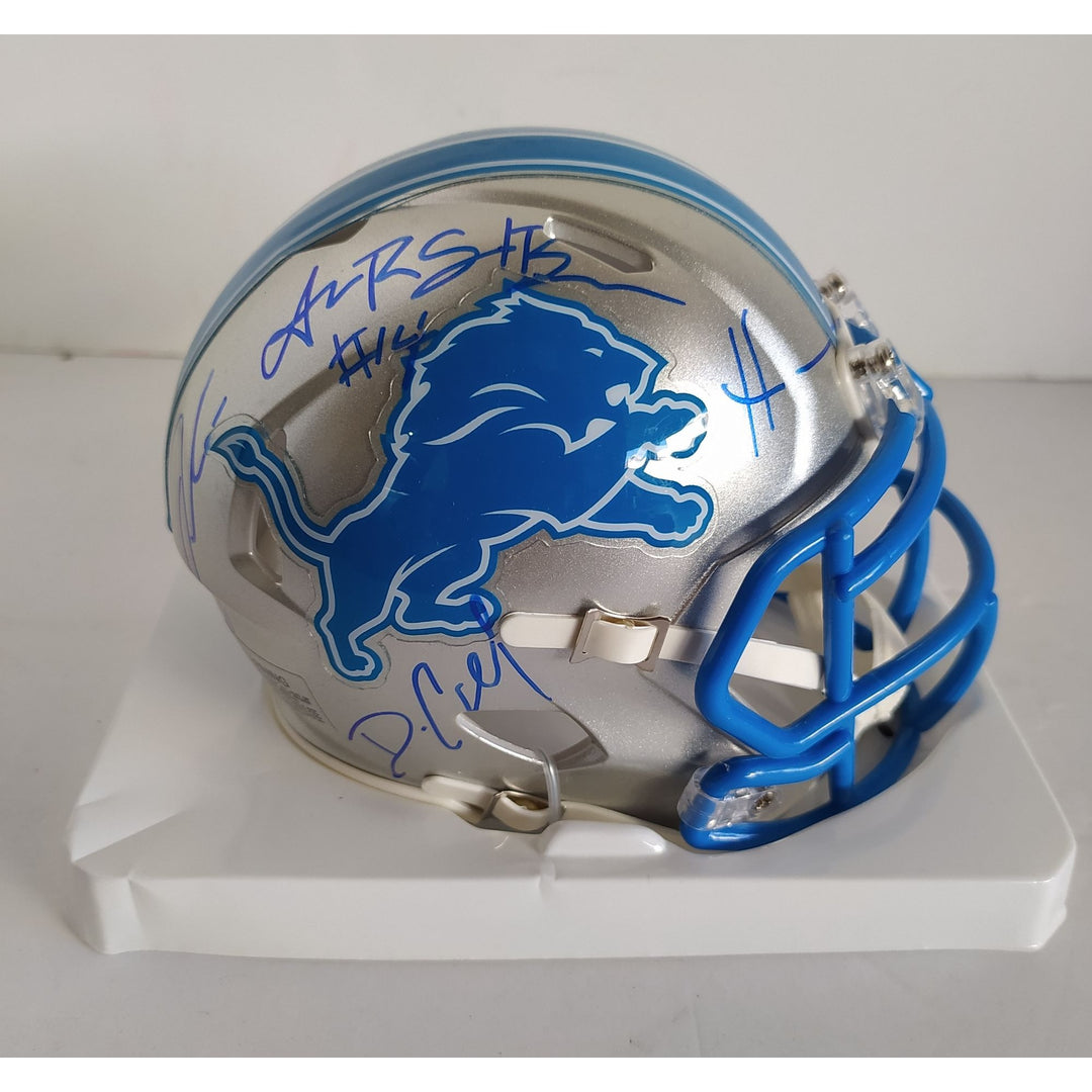 Riddell mini helmet Detroit Lions signed with proof