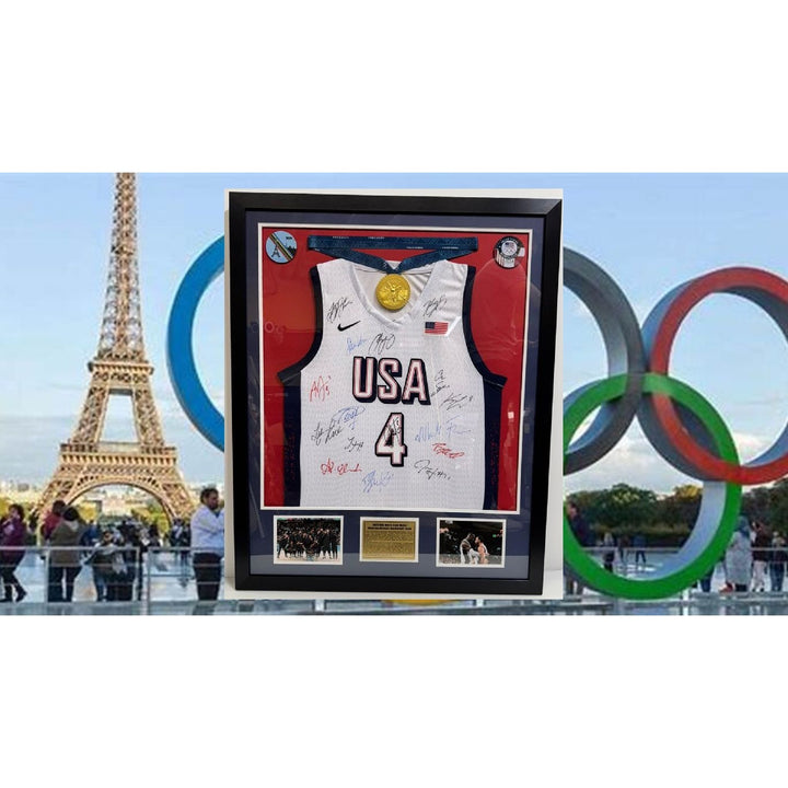 Stephen Curry USA 2024 gold medal winning team signed Jersey with proof