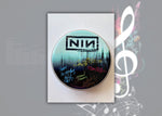 Load image into Gallery viewer, Trent Reznor Nine Inch Nails one-of-a-kind drumhead signed with proof
