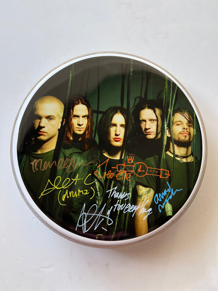 Trent Reznor, Nine Inch Nails one-of-a-kind drumhead signed with proof