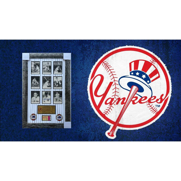 New York Yankees 1961 Mickey Mantle, Elston Howard, Yogi Berra, Roger Maris (9 in all) with authentic 1961 World series ticket signed