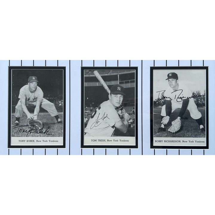 New York Yankees 1961 Mickey Mantle, Elston Howard, Yogi Berra, Roger Maris (9 in all) with authentic 1961 World series ticket signed