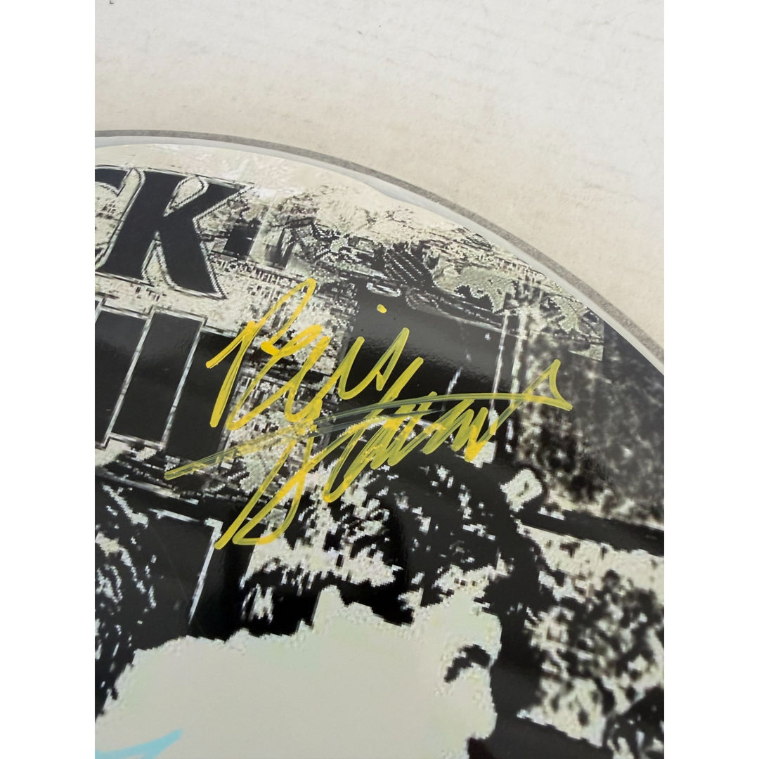 Henry Rollins and Black Flag one-of-a-kind drumhead signed with proof.