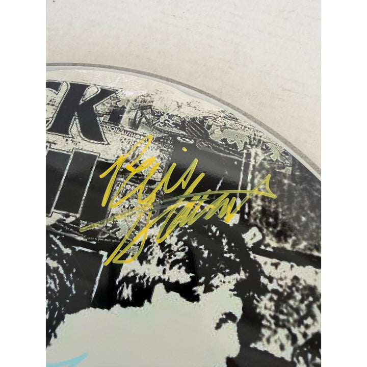 Henry Rollins and Black Flag one-of-a-kind drumhead signed with proof.