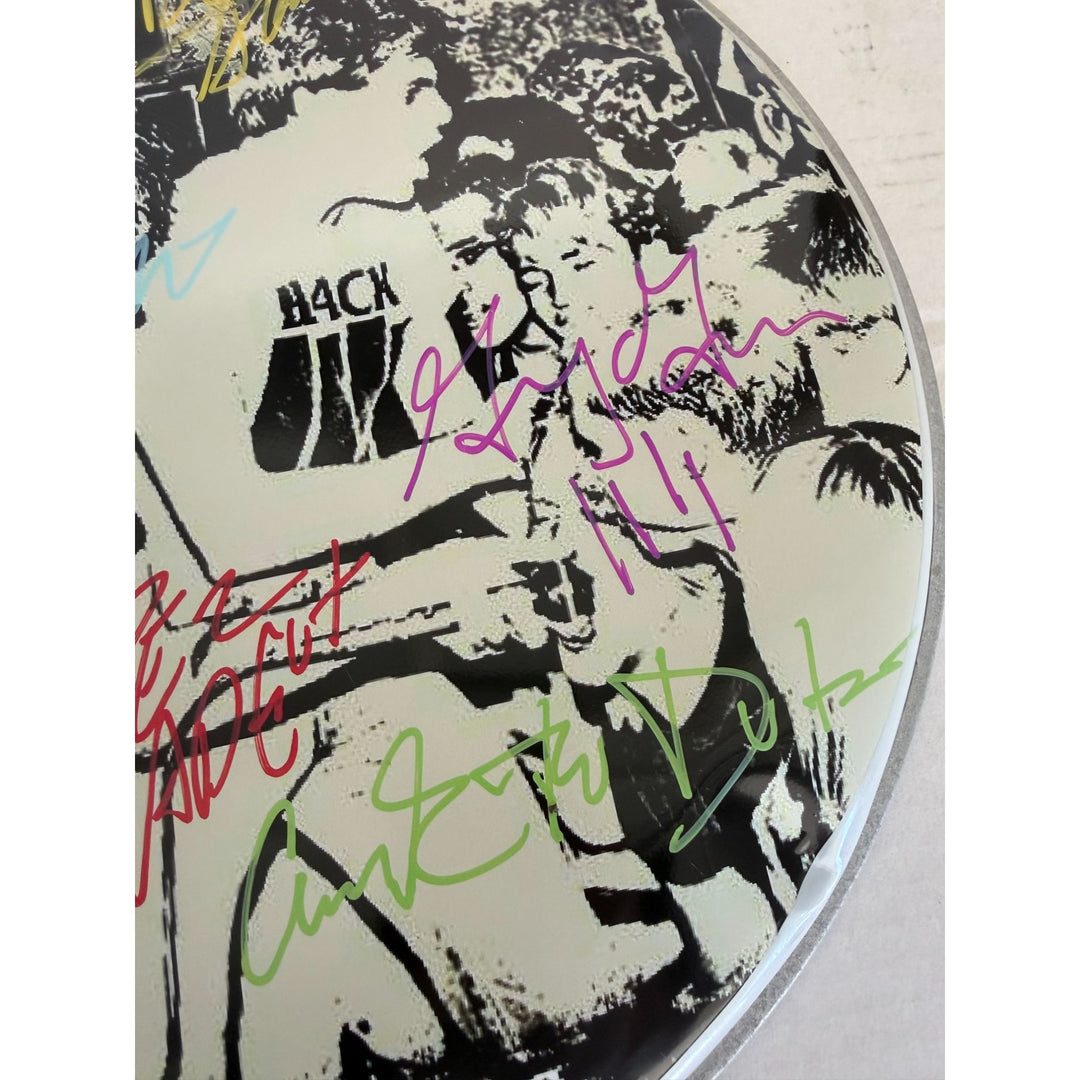 Henry Rollins and Black Flag one-of-a-kind drumhead signed with proof.