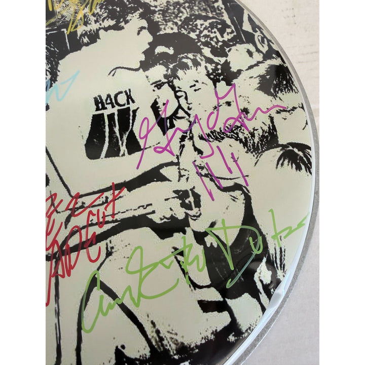 Henry Rollins and Black Flag one-of-a-kind drumhead signed with proof.