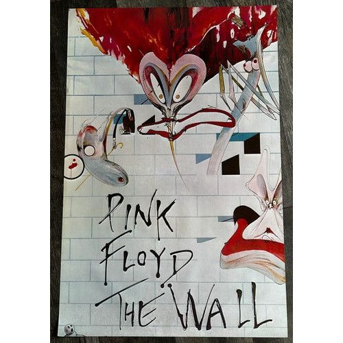 Pink Floyd original vintage concert poster signed and framed.