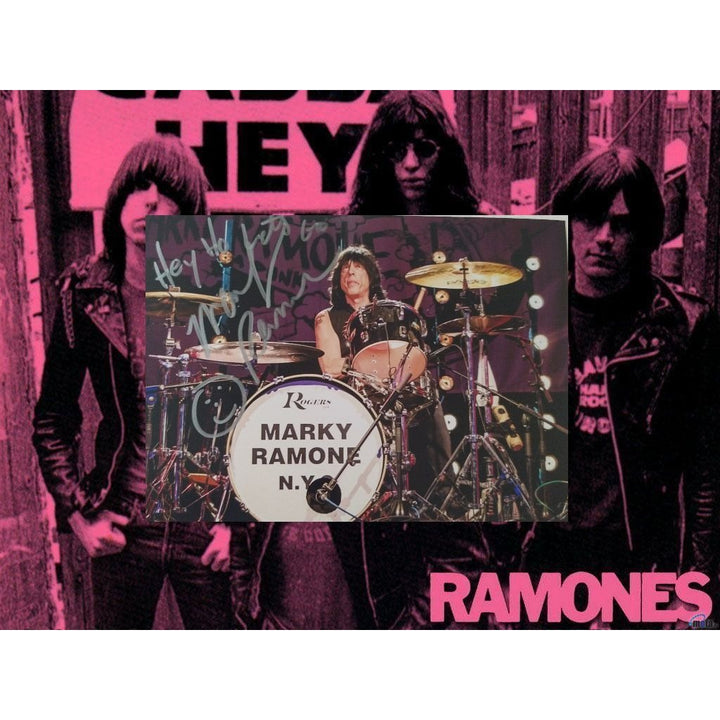 Marky Ramone, The Ramones, 5x7 photo, signed, with proof