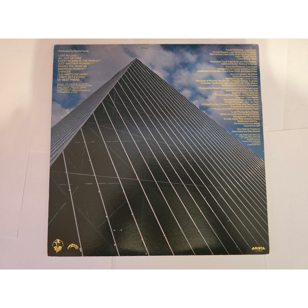 Air Supply 'Lost in Love' original LP signed.