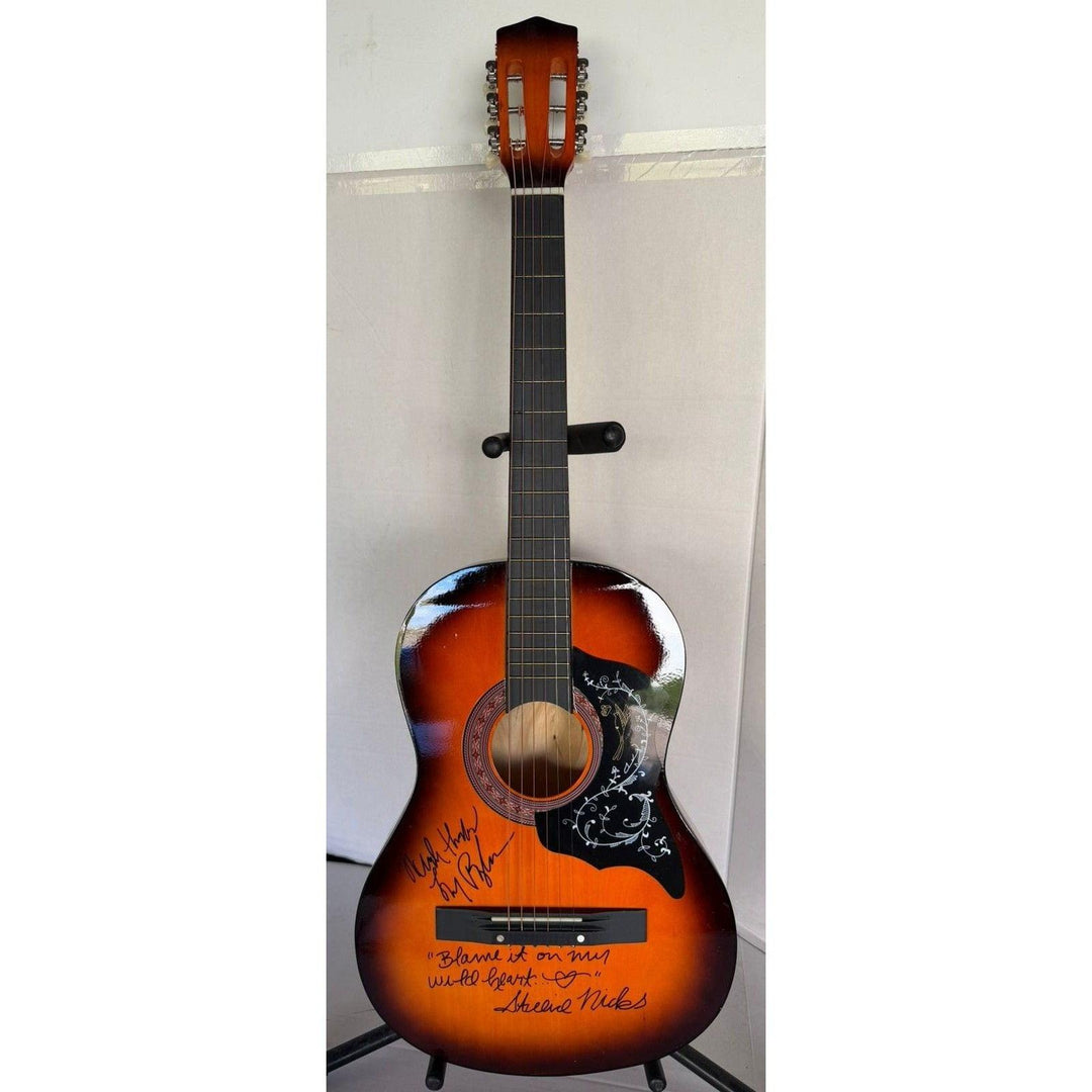 Stevie Nicks & Lindsey Buckingham vintage acoustic guitar signed with proof