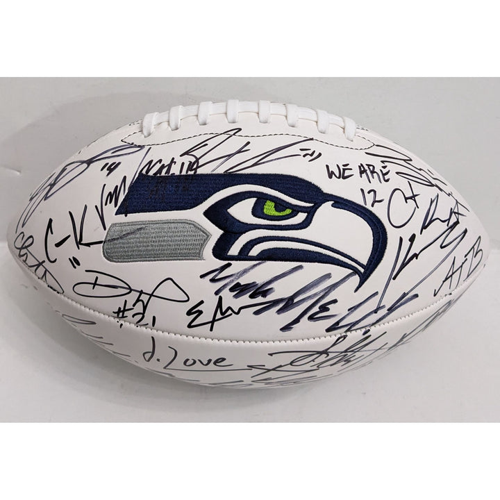  Seattle Seahawks 2025 full size NFL full size football team signed with proof