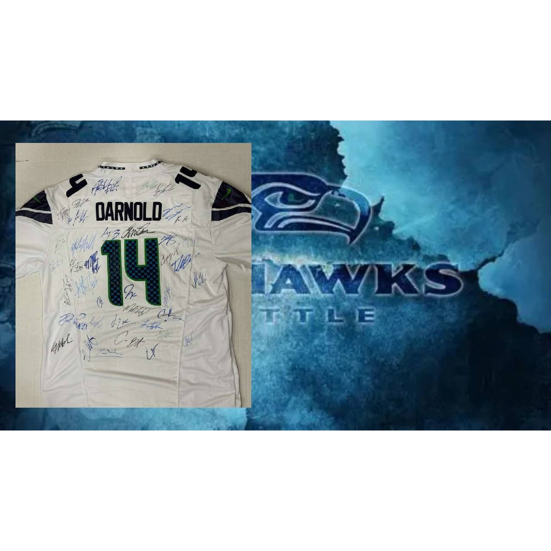  Seattle Seahawks 2025 full size game model team signed jersey with proof