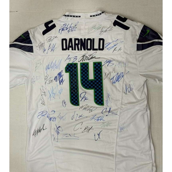  Seattle Seahawks 2025 full size game model team signed jersey with proof