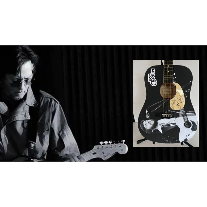 Eric Clapton  full size acoustic guitar (one of a kind ) signed with proof.