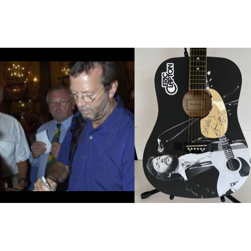 Eric Clapton  full size acoustic guitar (one of a kind ) signed with proof.