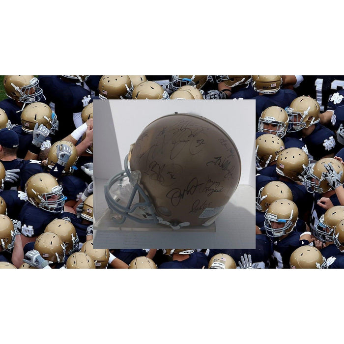 Notre Dame Fighting Irish Riddell pro model helmet Joe Montana Jerome Bettis Alen Page Tim Brown signed with proof