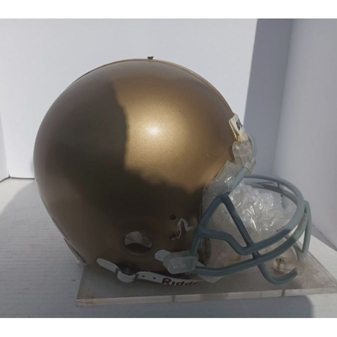 Notre Dame Fighting Irish Riddell pro model helmet Joe Montana Jerome Bettis Alen Page Tim Brown signed with proof Awesome Artifacts