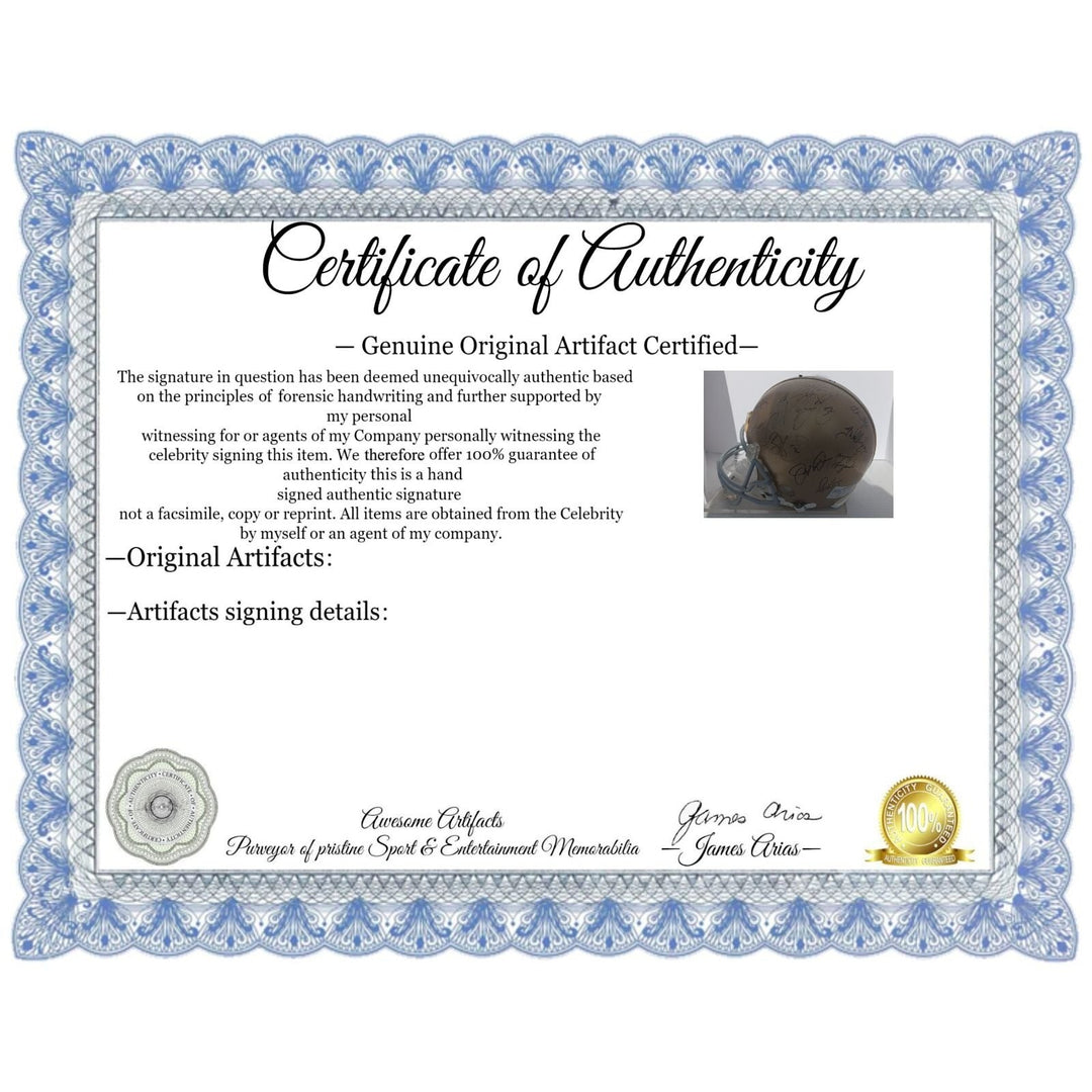 Notre Dame Fighting Irish Riddell pro model helmet Joe Montana Jerome Bettis Alen Page Tim Brown signed with proof Awesome Artifacts