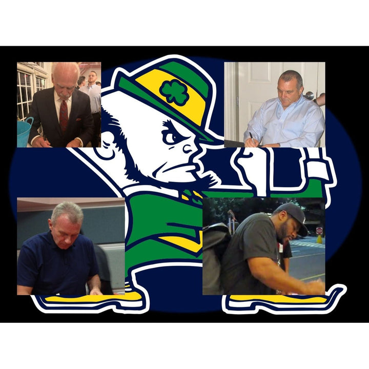 Notre Dame Fighting Irish Riddell pro model helmet Joe Montana Jerome Bettis Alen Page Tim Brown signed with proof Awesome Artifacts
