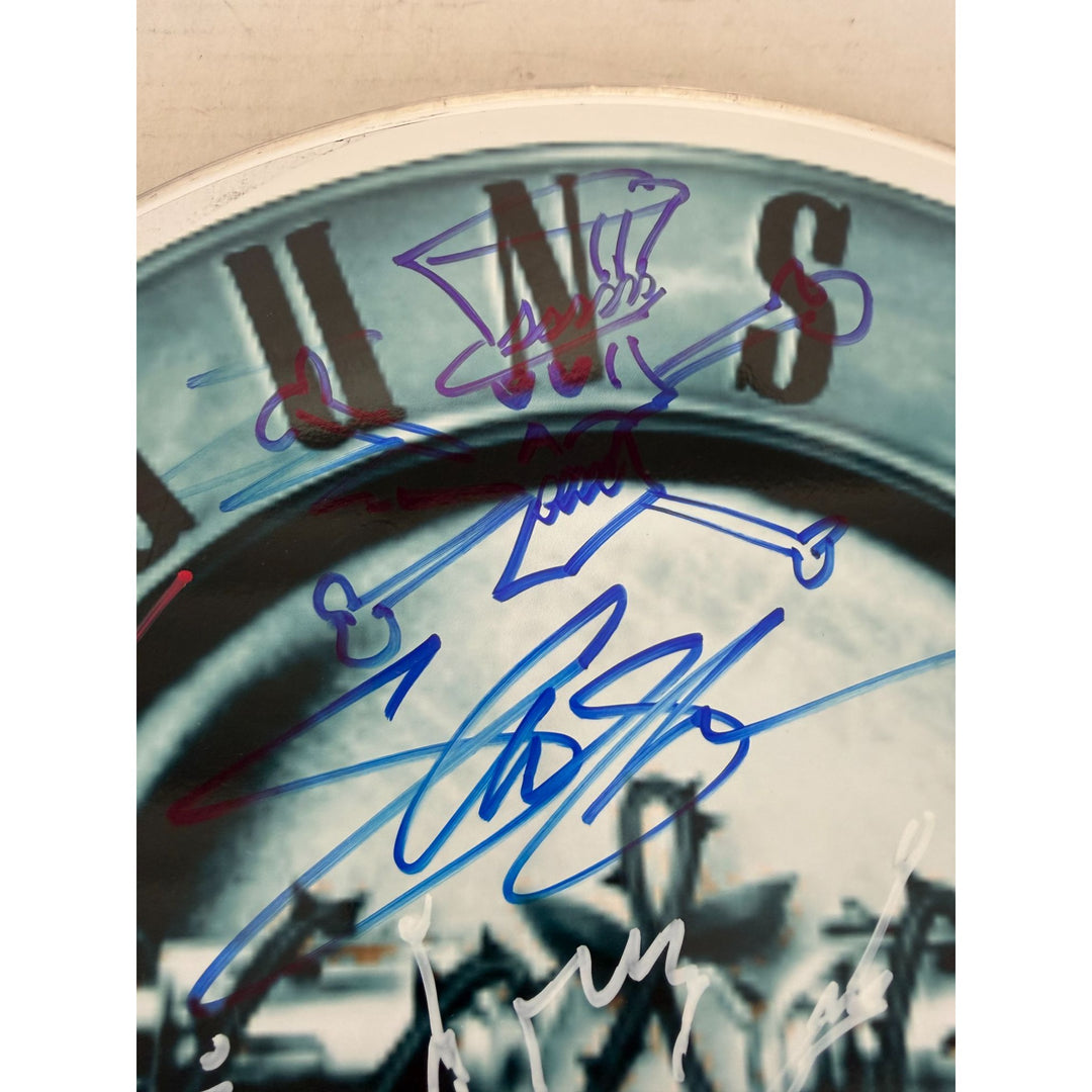 Axl Rose, Slash, Matt Sorum, Duff Mckagan, Steven Adler, Dizzy Reed, Guns N' Roses, one-of-a-kind, drumhead, signed with proof.