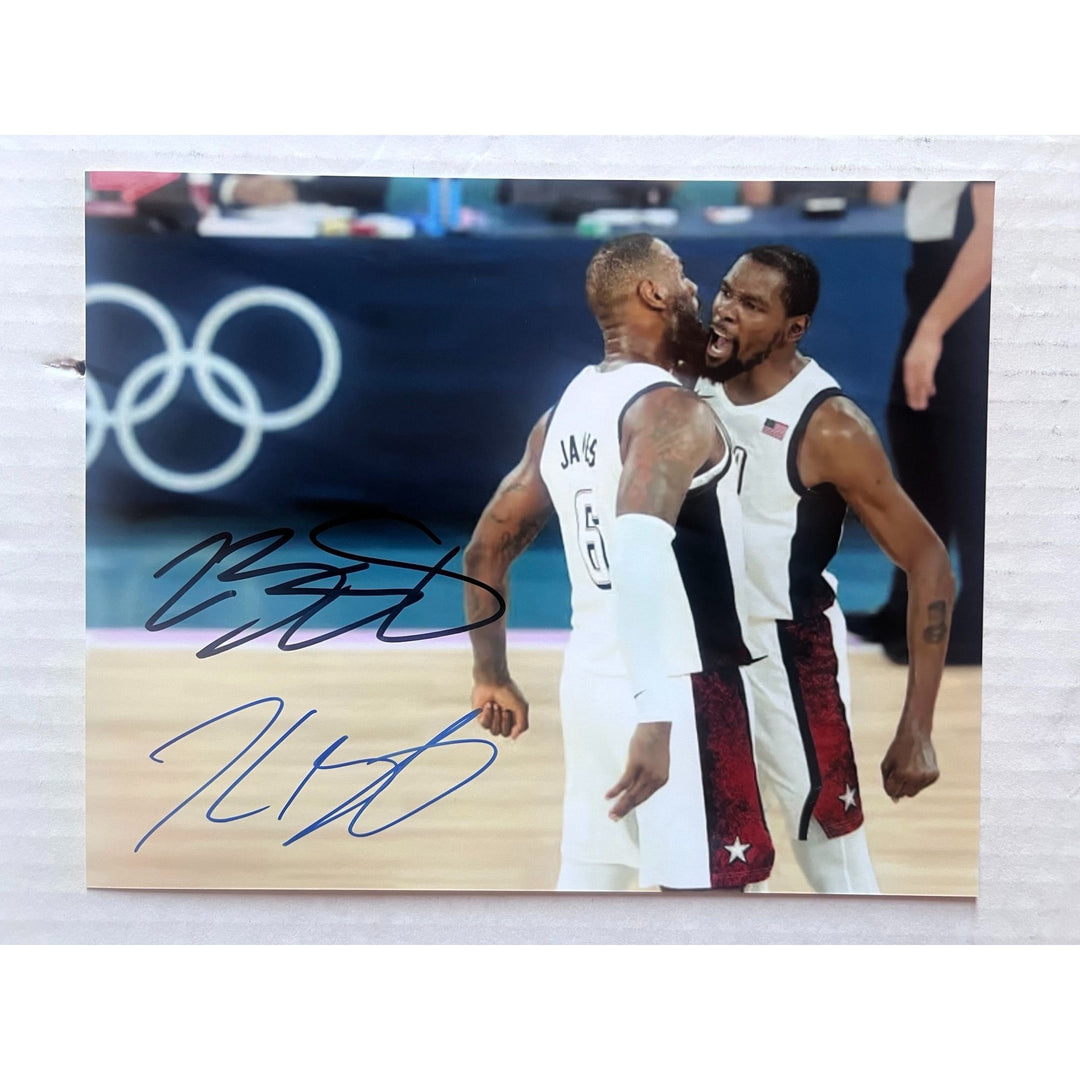 LeBron James and Kevin Durant 2024 Team USA 8x10 photo signed with proof