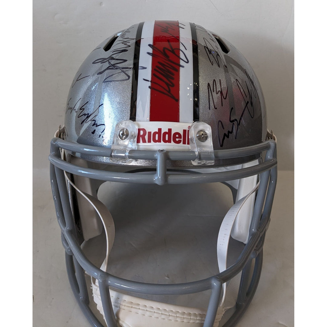 Ohio State Buckeyes 2024-25 Ryan Day, Will Howard, Jerimiah Smith, Quinshon Judkins, Emeka Egbuka, TreVeyon Henderson Riddell Speed helmet