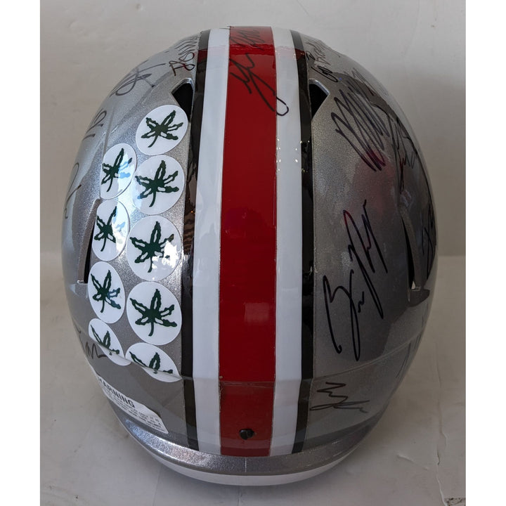 Ohio State Buckeyes 2024-25 Ryan Day, Will Howard, Jerimiah Smith, Quinshon Judkins, Emeka Egbuka, TreVeyon Henderson Riddell Speed helmet