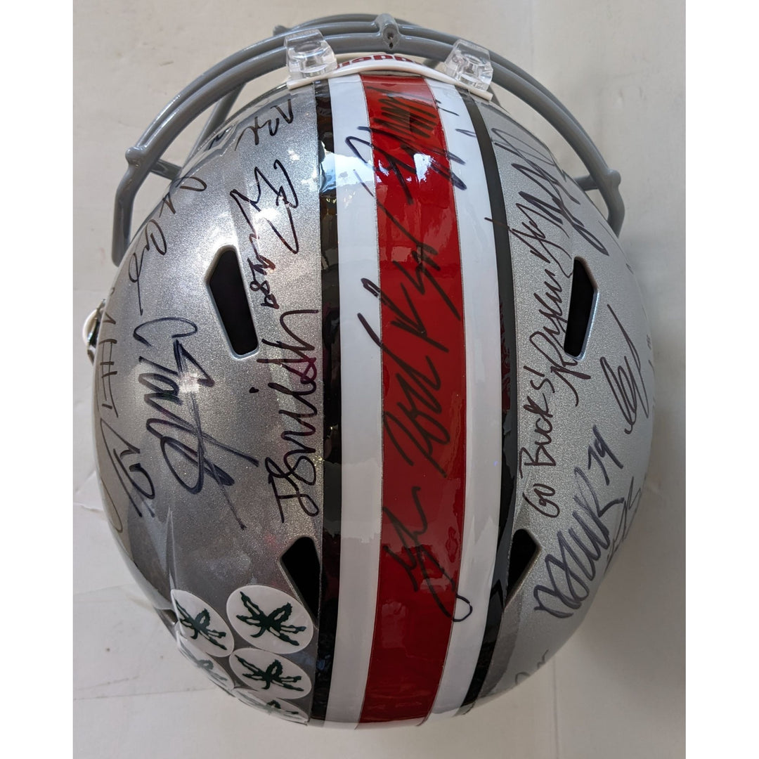 Ohio State Buckeyes 2024-25 Ryan Day, Will Howard, Jerimiah Smith, Quinshon Judkins, Emeka Egbuka, TreVeyon Henderson Riddell Speed helmet