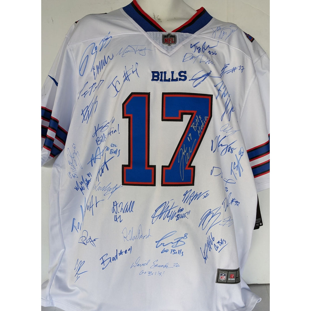 Buffalo Bills Josh Allen 2025 team signed game model jersey size xl (40) signed with proof