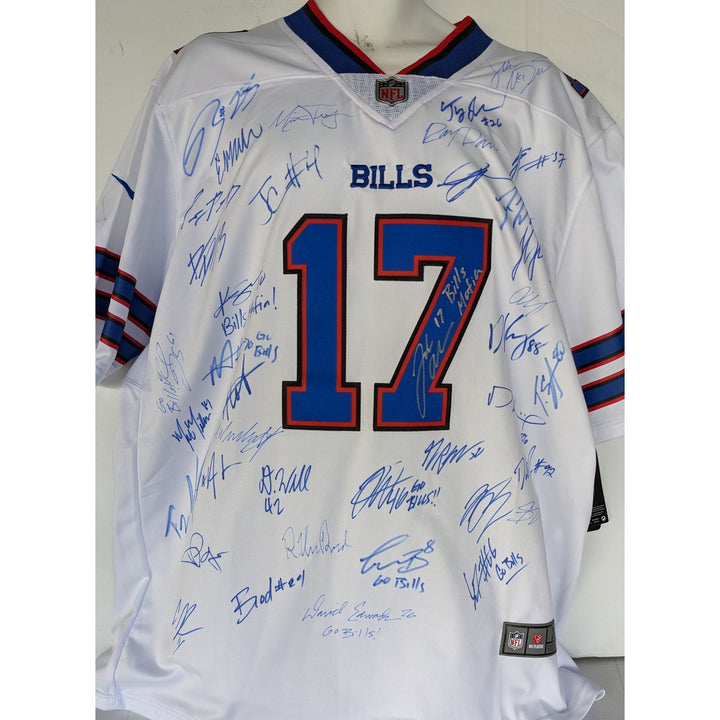 Buffalo Bills Josh Allen 2025 team signed game model jersey size xl (40) signed with proof