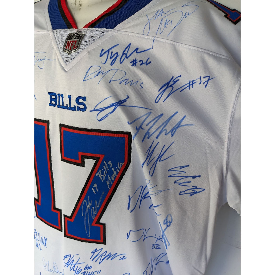 Buffalo Bills Josh Allen 2025 team signed game model jersey size xl (40) signed with proof