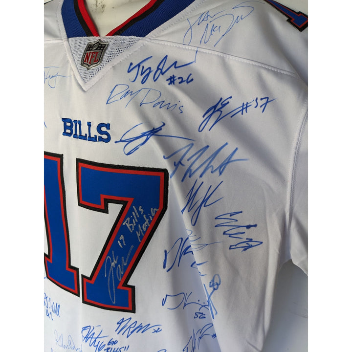 Buffalo Bills Josh Allen 2025 team signed game model jersey size xl (40) signed with proof