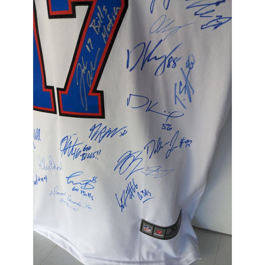 Buffalo Bills Josh Allen 2025 team signed game model jersey size xl (40) signed with proof