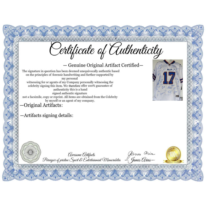 Buffalo Bills Josh Allen 2025 team signed game model jersey size xl (40) signed with proof