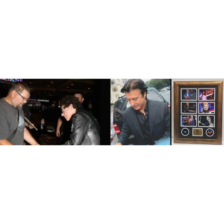 Steve Perry Neal Schon Jonathan Cain Ross Valory Greg Rolie Journey 5x7 photos with Museum quality frame 22x28 and signing proof Awesome Artifacts