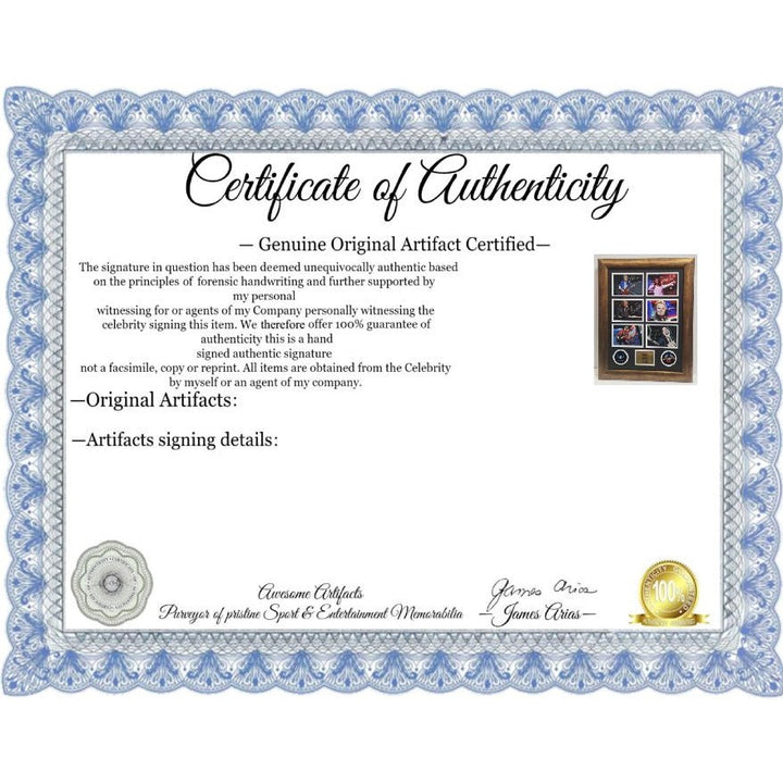 Steve Perry Neal Schon Jonathan Cain Ross Valory Greg Rolie Journey 5x7 photos with Museum quality frame 22x28 and signing proof Awesome Artifacts