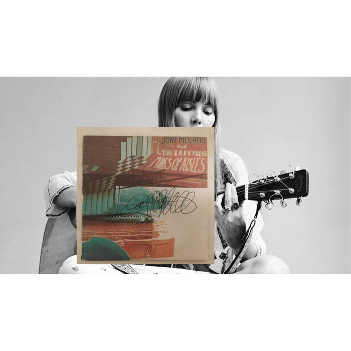 Joni Mitchell "Miles of Aisles" original album LP signed