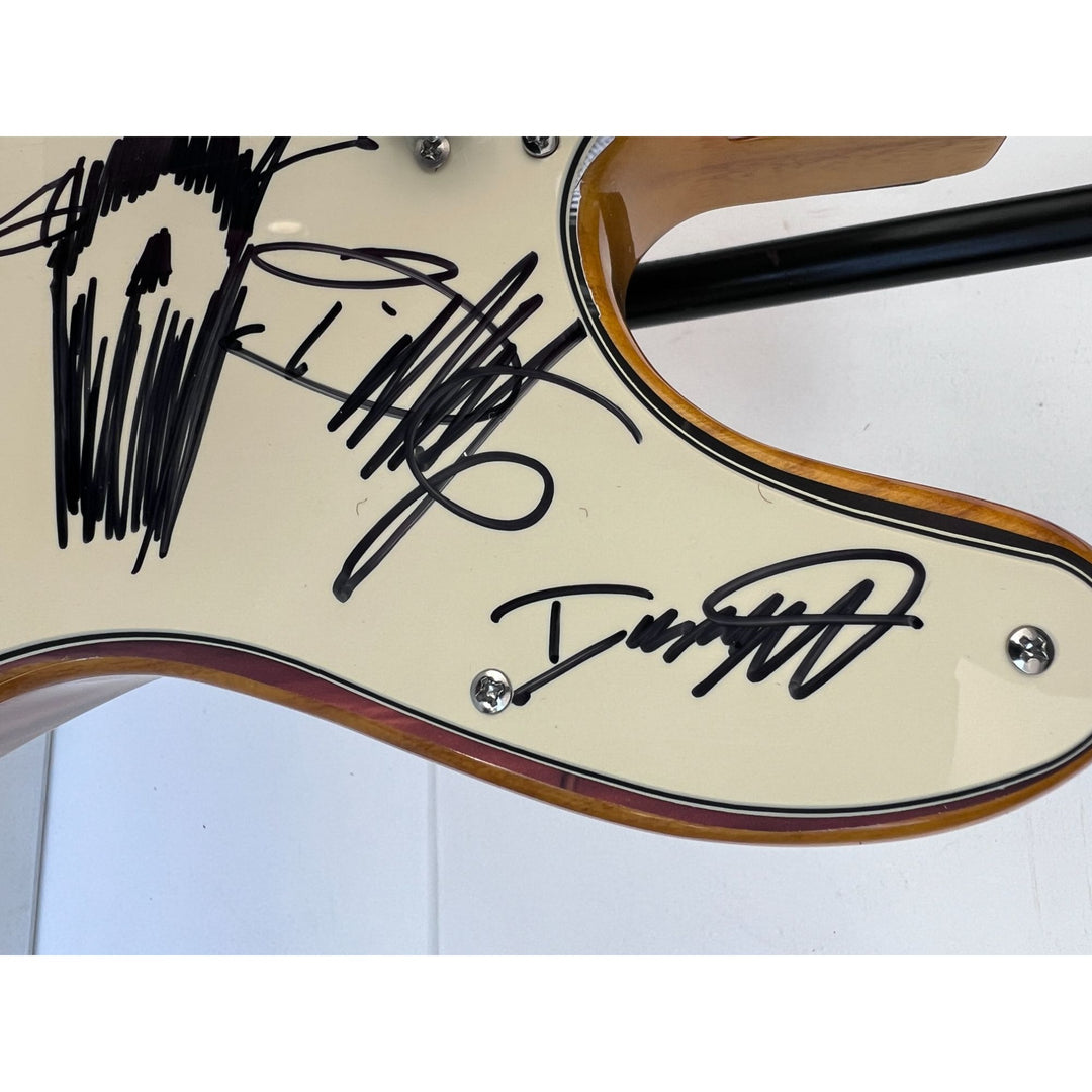 ZZ Top Billy Gibbons Frank Beard Dusty Hill electric guitar signed with proof.