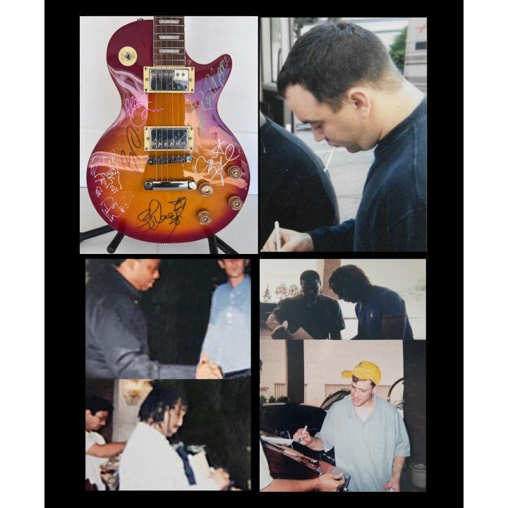 Dave Mathews band vintage les paul signed with sketches & proof Dave Mathews with sketch Stephan Lessard with sketch Boyd Tinsley LeRoi Moor.