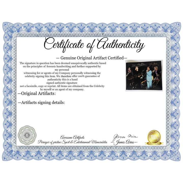 The Eagles, Don Henley, Joe Walsh, Glenn Frey, Timothy B. Schmidt, 11x14, photo, signed with proof