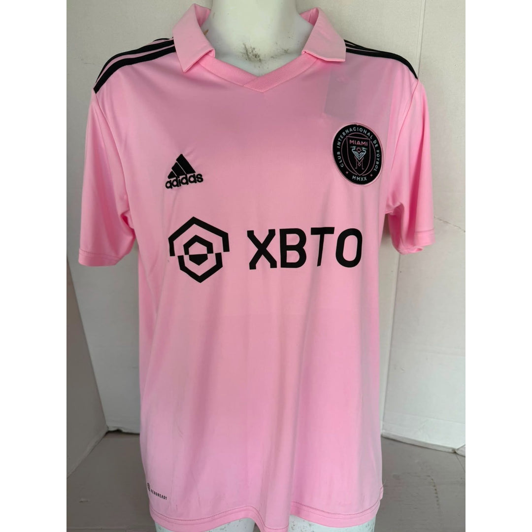 Lionel Messi Inter Miami game model jersey signed with proof.