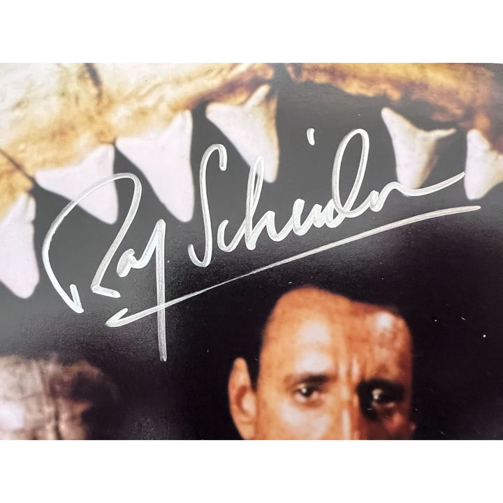 Jaws Richard Dreyfuss, Roy Schrader and Robert Shaw 8 x 10 signed with proof