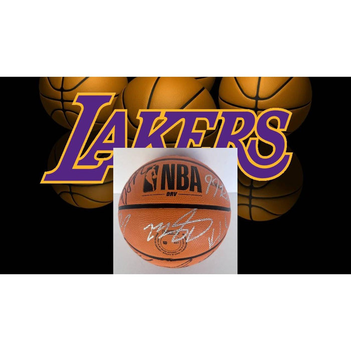 LeBron James Luka Doncic Los Angeles Lakers Wilson NBA full size basketball signed with proof