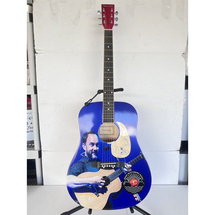 Dave Mathews full size acoustic guitar one of a kind signed with a hand sketch by Dave himself