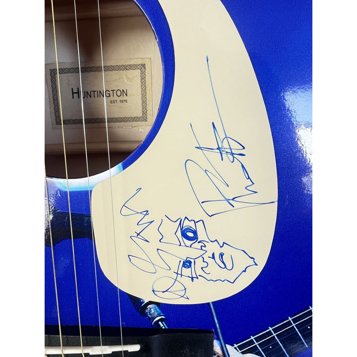 Dave Mathews full size acoustic guitar one of a kind signed with a hand sketch by Dave himself