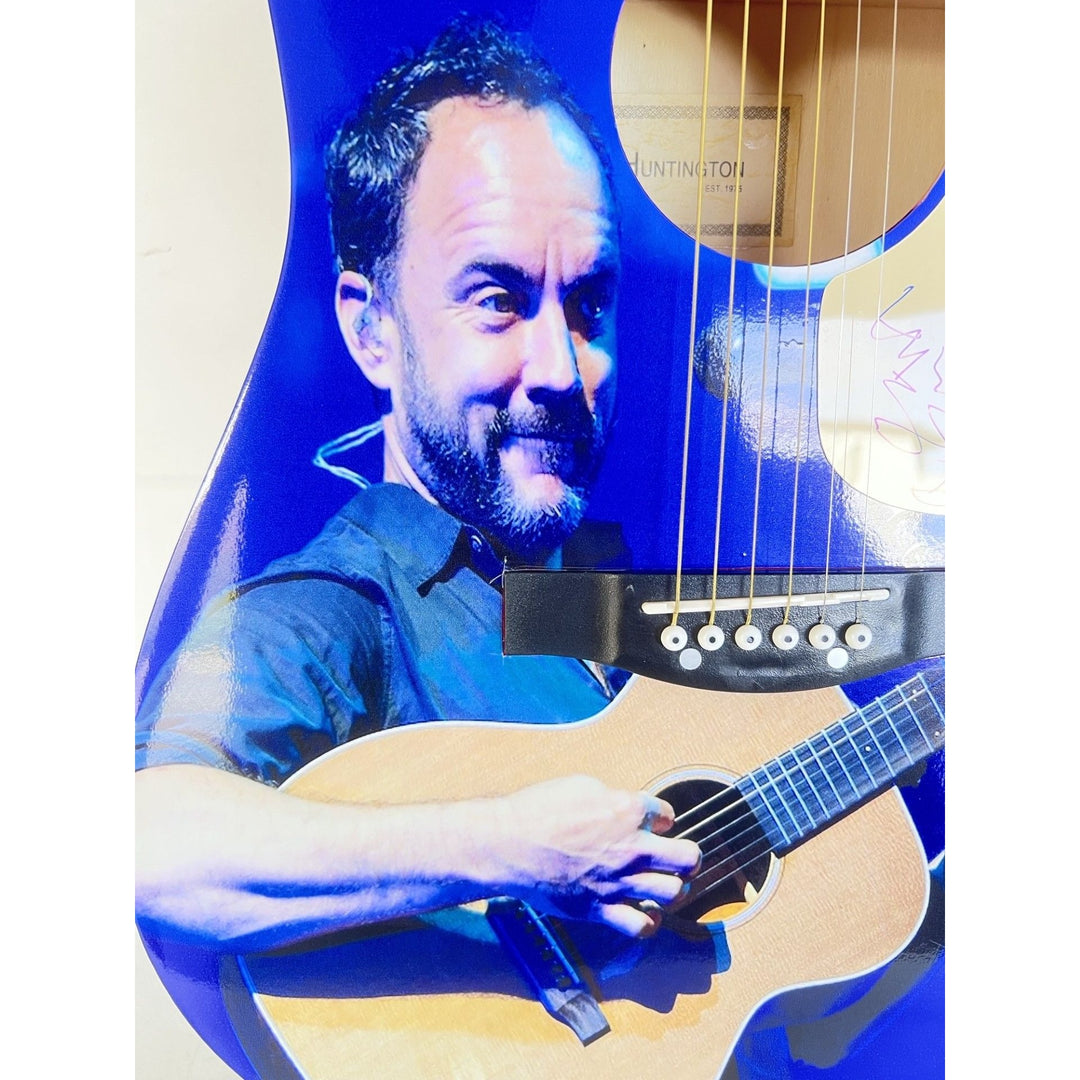 Dave Mathews full size acoustic guitar one of a kind signed with a hand sketch by Dave himself